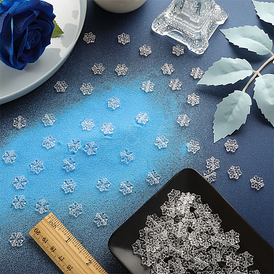 500Pcs Transparent Acrylic Beads MACR-SC0002-14-1