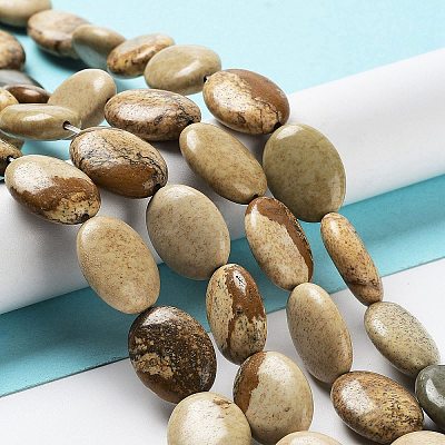 Natural Picture Jasper Beads Strands G-L164-A-28-1