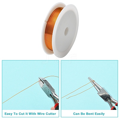 Round Copper Wire for Jewelry Making CWIR-R001-0.4mm-M-1