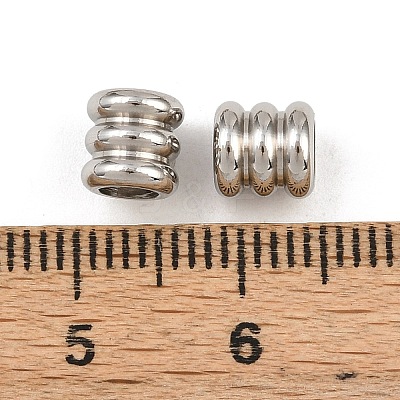 Tarnish Resistant 201 Stainless Steel Column Beads STAS-Q176-01-1