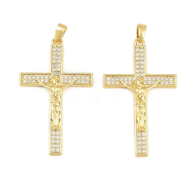 Easter Brass Micro Pave Clear Cubic Zirconia Pendants CU-CBABDE1-03G-1