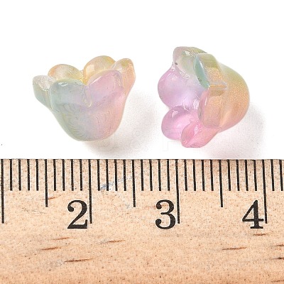 Transparent Glass Beads Caps GLAA-B028-01H-1