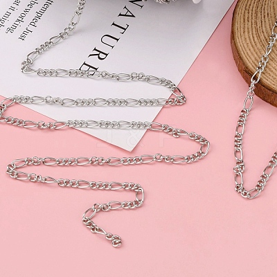 Platinum Plated Iron Figaro Chains Mother-Son Chains X-CHSM005Y-N-1