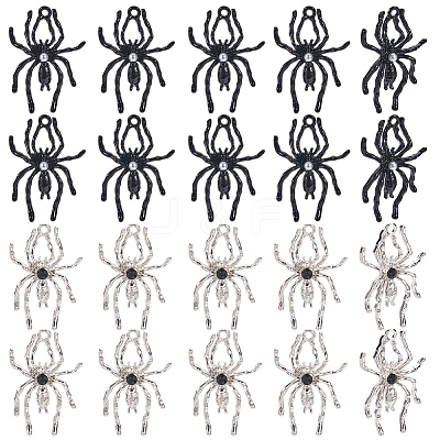 20Pcs 2 Colors Zinc Alloy Pendants with Plastic Beads FIND-SC0012-63-1