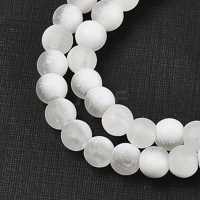 Frosted Crackle Glass Beads X1-GLAA-U001-8mm-M07-1