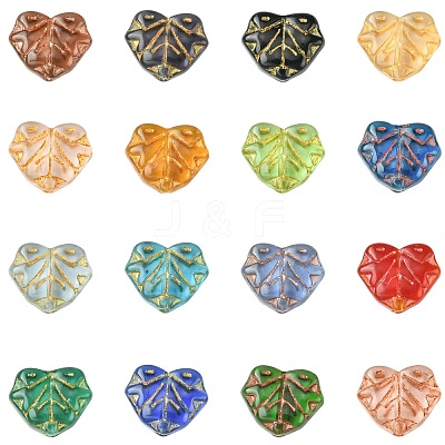 16Pcs 15 Colors Handmade Lampwork Beads LAMP-CJ0002-47-1
