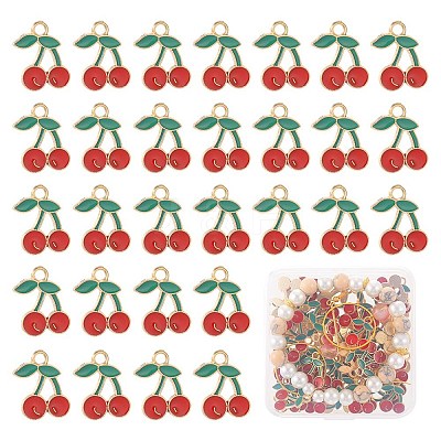 60Pcs Alloy Enamel Pendants ENAM-SC0003-86-1