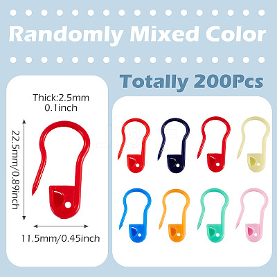 200Pcs Plastic Locking Stitch Marker TOOL-TADJ0001-05-1