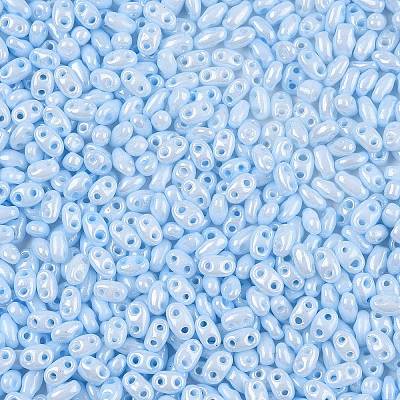Opaque Colours Luster Glass Seed Beads SEED-T006-02B-1