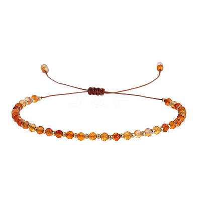 Natural Red Agate Beads Braided Bead Bracelets for Women AI9762-11-1