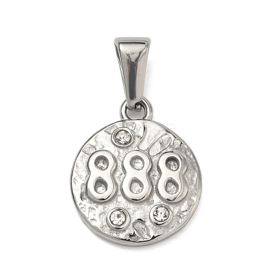 Textured 304 Stainless Steel Pendants STAS-A140-02P-8-1
