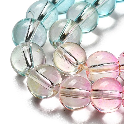Dyed & Heated Synthetic Quartz Beads Strands G-P502-01B-04-1