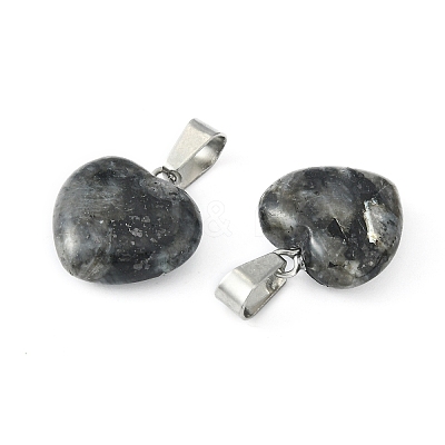 Natural Larvikite Pendants X-G-Q371-14-1