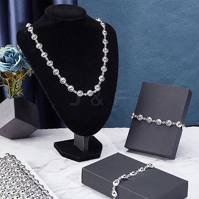 Acrylic Link Chains CHAC-WH0001-02-1
