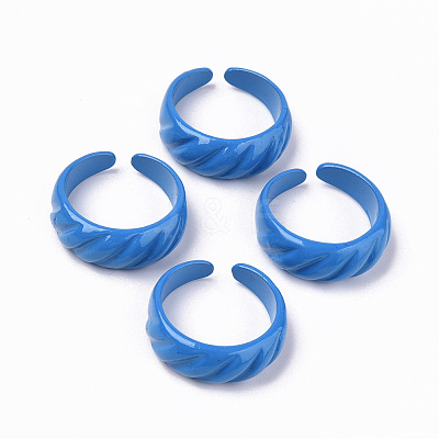 Spray Painted Alloy Cuff Rings RJEW-T011-31E-RS-1