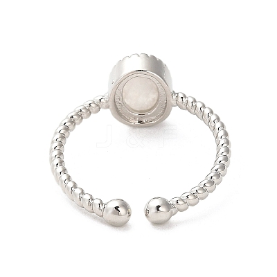 Natural Moonstone Open Cuff Ring RJEW-M166-04P-A-1