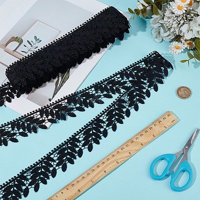 10 Yards Leaf Polyester Lace Trim OCOR-WR0001-87A-1
