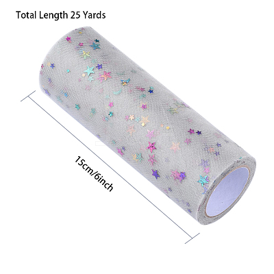 Star Sequin Deco Mesh Ribbons OCOR-P010-F12-1