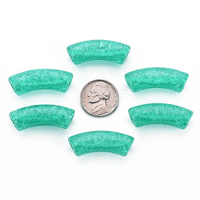 Transparent Crackle Acrylic Beads CACR-S009-001A-NM-1