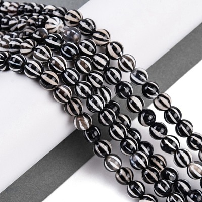 Tibetan Style dZi Beads Strands G-C133-A01-02-1