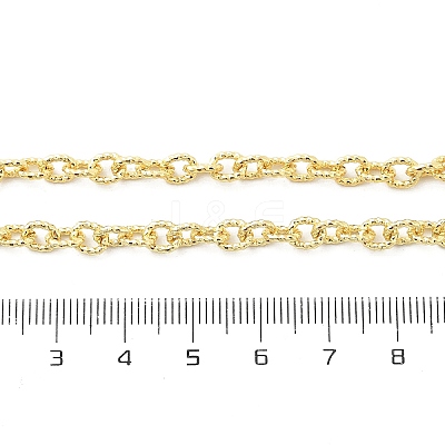 Brass Textured Cable Chain Necklaces NJEW-A042-12G-01-1