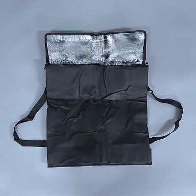 Non-woven Fabric & Lattice Surface Insulated Lunch Bag AJEW-WH20017-95A-02-1