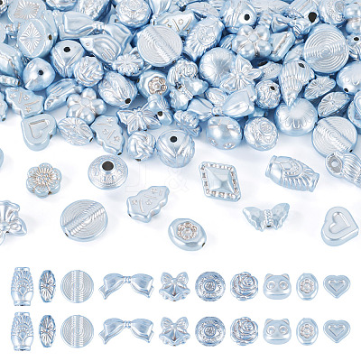 100G Pearlized Opaque Acrylic Beads OACR-TA0004-32D-1