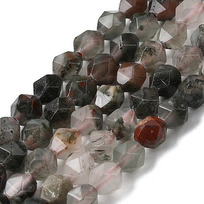 Natural African Bloodstone Beads Strands G-Z119-A28-01-1