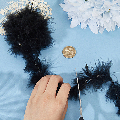 1Pc Turkey Feathers Fluff Boa for Dancing AJEW-GF0012-31D-1