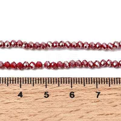 Electroplate Glass Beads Strands GLAA-F078-FR07-1
