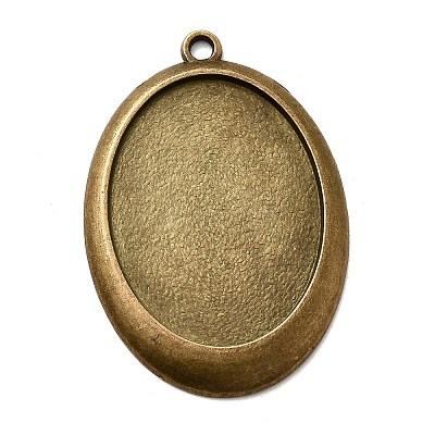 Vintage Tibetan Style Alloy Pendant Cabochon Settings X-TIBEP-M018-76AB-NF-1