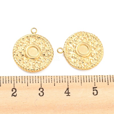 304 Stainless Steel Pendant Cabochon Settings STAS-P333-02G-1