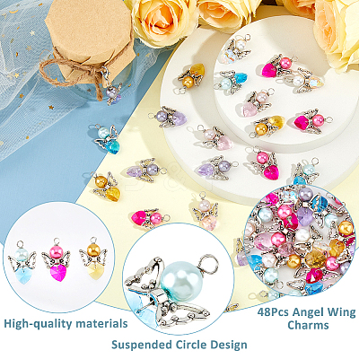 Glass & Alloy Pendant PALLOY-FH00045-1
