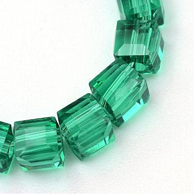 Transparent Glass Bead Strands GLAA-R167-4x4-01D-1