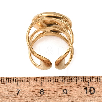 304 Stainless Steel Cuff Ring Components SA-CBA76C4-02G-05-1