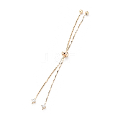 Rack Plating Brass Box Chain Link Bracelet Making KK-A183-01G-1