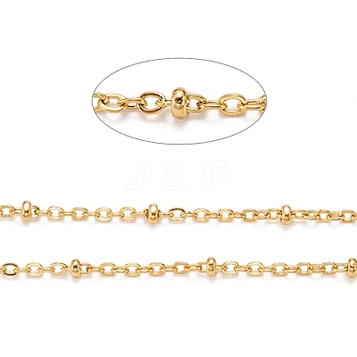 3.28 Feet Ion Plating(IP) 304 Stainless Steel Cable Chains X-CHS-K004-13G-0.4mm-1