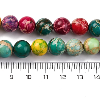 Dyed Natural Regalite/Imperial Jasper/Sea Sediment Jasper Beads Strands G-B124-C03-01-1