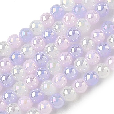 Electroplate & Gradient Color Glass Beads Strands LAMP-M023-03-01-1