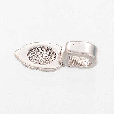 Spade Tibetan Style Pendant Glue-on Bails AB3357Y-1