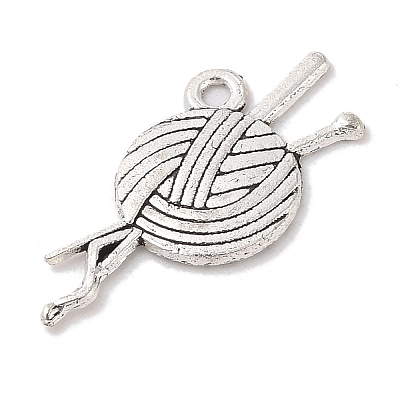 Yarn Tibetan Style Zinc Alloy Pendants X-TIBEP-R334-174AS-RS-1
