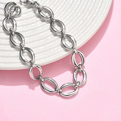 304 Stainless Steel Link Chain Bracelets for Women BJEW-B169-04A-P-1