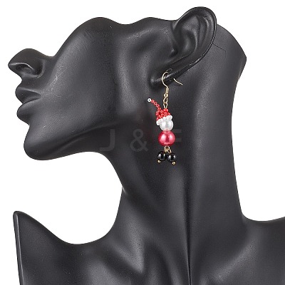 Glass Seed Beads Dangle Earrings EJEW-MZ00504-01-1