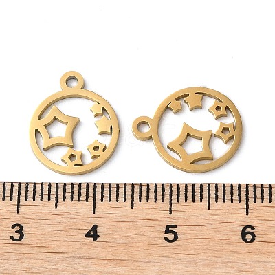 Ion Plating(IP) 304 Stainless Steel Charms STAS-Q303-02G-1