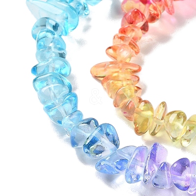 Spray Painted Transparent Glass Beads Strands X-GLAA-P060-01A-15-1