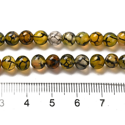 Natural Dragon Veins Agate Beads Strands X-G-G515-6mm-02A-1