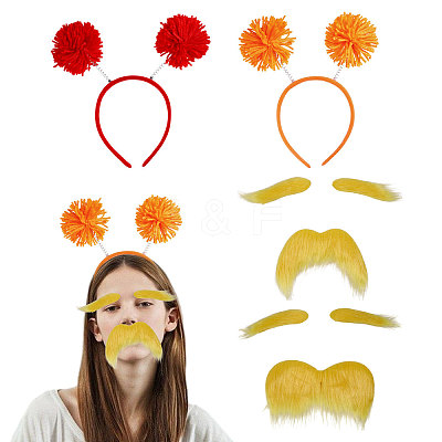 2Pcs 2 Colors Polyester Hair Bands AJEW-CA0004-94-1