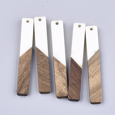 Resin & Walnut Wood Big Pendants X-RESI-S358-39G-1