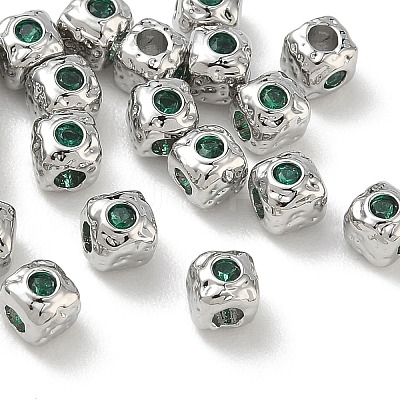 SHEGRACE Brass Cubic Zirconia Beads XGRQ4H195-682P-B-1