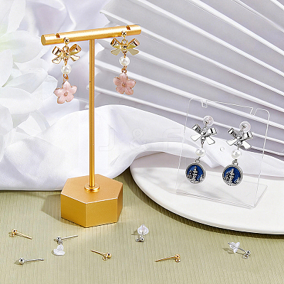 925 Sterling Silver Ear Stud Findings STER-BBC0009-92-1